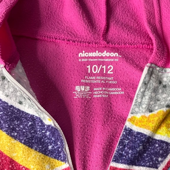 Jojo Siwa Zip up Hooded Girls Onesie Pajamas - Picture 3 of 3